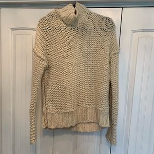 Free People Chunky Knit Sweater / Cream